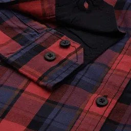 Roadster Men Red Checked Casual Shirt image 2