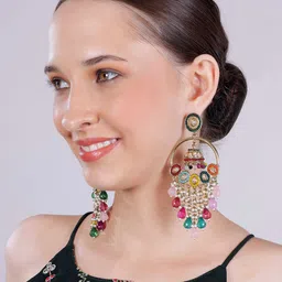 VATSALYA creation Gold-Plated Alloy Earrings image 3