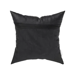 Kuber Industries Set Of 5 Black & Gold-Toned Floral Velvet Square Cushion Covers image 2