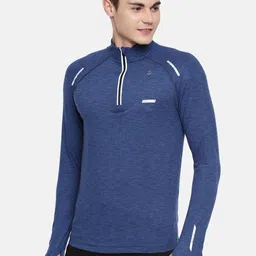 Van Heusen Men Blue Solid Swift Dry Odour Shield Active Jacket image 3