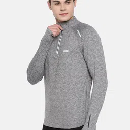 Van Heusen Men Grey Solid Swift Dry Odour Shield Active Jacket image 3