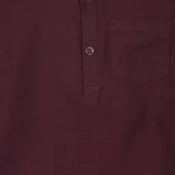 MINI KLUB Boys Maroon Regular Fit Solid Casual Shirt image 3