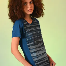 Campus Sutra Women Striped Round Neck T-shirt-image-98