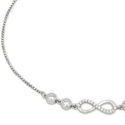 Zavya Rhodium-Plated Artificial Stones Anklet image 3