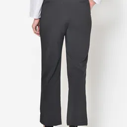 Martini Women Charcoal Grey Solid Regular Trousers image 3