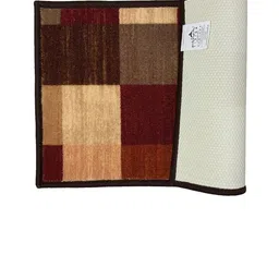 Athom Trendz Brown & Beige Checked Anti-Skid Doormat image 2