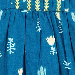 Cherry Crumble Girls Blue Printed A-Line Top image 2