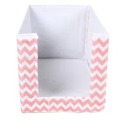 prettykrafts Set Of 6 Peach-Coloured & White Printed Shirt Stacker Closet Organizers image 2