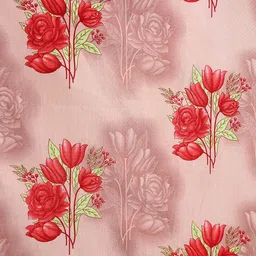 Cortina Pink Floral Printed Single Curtain image 2