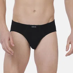 Levis Men Pack Of 6 Navy Blue & Grey Solid Briefs image 3