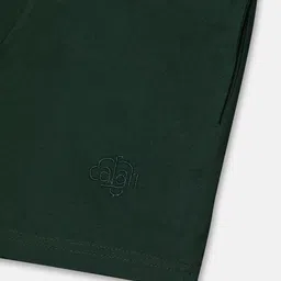 CHIMPRALA Unisex Kids Green Mid-Rise Regular Shorts with Antimicrobial Technology image 2