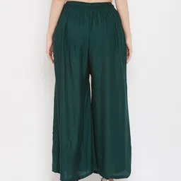 Clora Creation Pack of 2 Women Peach & Green Knitted Ethnic Palazzos image 4