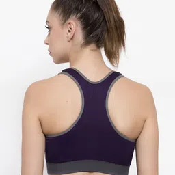 Friskers Pack of 2 Solid Non-Wired Lightly Padded Sports Bras O-3606-02-17 image 5