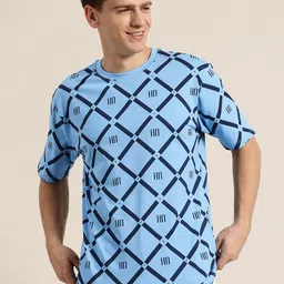 HERE&NOW Printed Drop-Shoulder Sleeves Cotton Relaxed T-shirt image 5