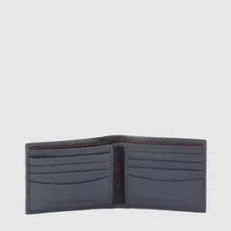 Tommy Hilfiger Men Navy Blue Solid Leather Two Fold Wallet image 4