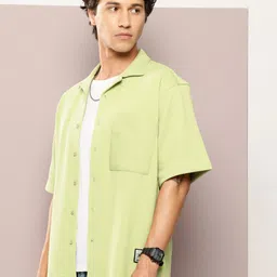 Kook N Keech Men Premium Cuban Collar Relaxed Fit Casual Shirt image 3