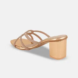 DressBerry Embellished Party Block Sandals image 4