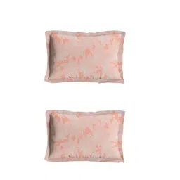 DDecor Turquoise Blue & Yellow Floral 144 TC Cotton 1 Queen Bedsheet with 2 Pillow Covers image 3