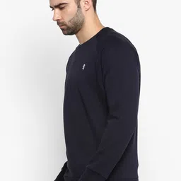 Red Tape Men Navy Blue Solid Sweatshirt image 5