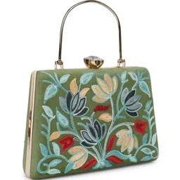 WOMEN MARKS Embroidered Box Clutch image 4
