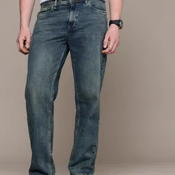 The Roadster Life Co. Men Pure Cotton Straight Fit Heavy Fade Jeans image 2