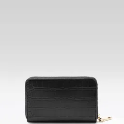 MANGO Women Croc-Textured Zip Around Wallet image 2