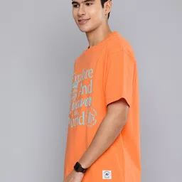 Aeropostale Typography Printed Drop-Shoulder Sleeves Pure Cotton T-shirt image 3