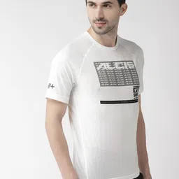 Alcis Men White Printed Round Neck T-shirt image 3