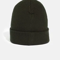Roadster x Discovery Adventures Unisex Olive Solid Beanie image 2