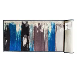 Athom Trendz Blue & Brown Printed Anti-Skid Bed Runner image 4