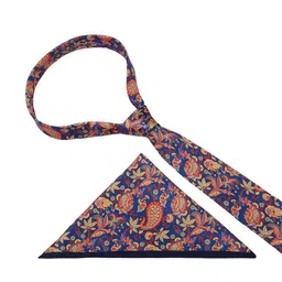 Tossido Men Blue & Orange Printed Accessory Gift Set image 2