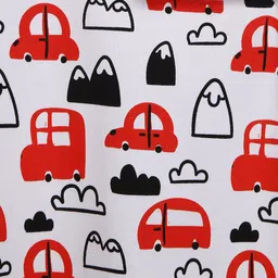 berrytree Kids Red & White Printed Organic Cotton Sustainable Rompers image 4