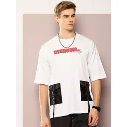 Kook N Keech Marvel Men Graphic Printed Pockets-Detailed Oversized T-shirt image 3
