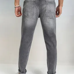 HIGHLANDER Men Mid-Rise Tapered Fit Low Distress Heavy Fade Jeans image 4