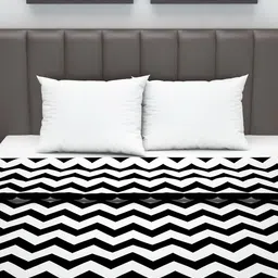 Divine Casa Black & White Geometric AC Room 110 GSM Double Bed Dohar image 3