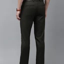 Arrow Men Solid Flat Front Tailored Formal Trousers image 3