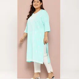 Sztori Plus Size Ethnic Motifs Printed Kurta image 4