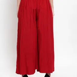 Clora Creation Women Pack Of 2 Grey & Maroon Solid Wide Leg Palazzos image 3