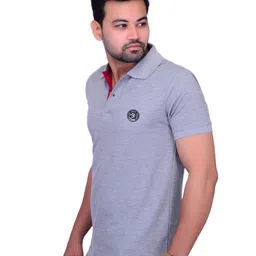 LA MILANO Men Pack Of 2 Solid Slim Fit T-shirts image 2