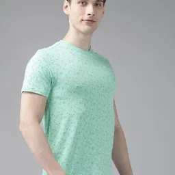 Blackberrys Floral Printed Slim Fit Pure Cotton T-shirt image 4