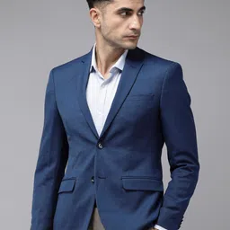 Park Avenue Neo Fit Self Design Single-Breasted Formal Blazers image 3