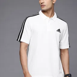 ADIDAS Men 3 Striped Polo Collar T-shirt image 3