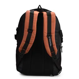 Provogue Unisex Tan Brown & Black Colourblocked Backpack with Reflective Strip image 3