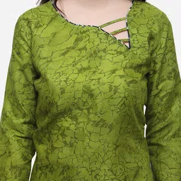 Rajnandini Green Cotton Blend Unstitched Dress Material image 5