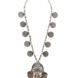 Bamboo Tree Jewels Silver-Toned Antique Necklace image 4