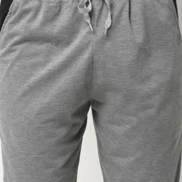 mack jonney VIMAL JONNEY Men Black & Grey Solid Night suit image 5