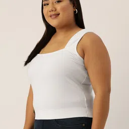 theRebelinme Plus Size Solid Crop Top image 3