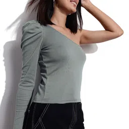 DressBerry Steel Grey Asymmetrical Ace Top image 3