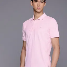 Louis Philippe Ath.Work Geometric Printed Polo Collar Slim Fit T-shirt image 3