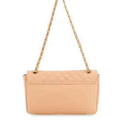 Lychee bags Peach-Coloured Solid Sling Bag image 3
